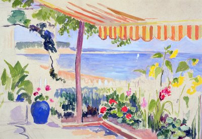 阿卡雄盆地的视图 作者 Mildred Bendall